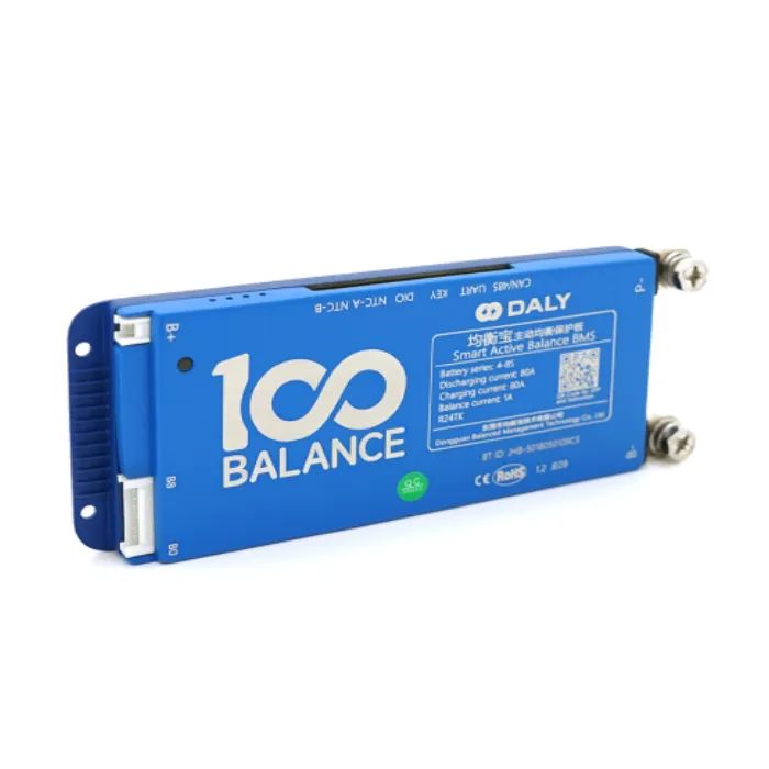 BMS контроллер DaLy LiFePO4 4-8S 80A с Bluetooth CAN активный балансир (DaLy 4-8S/80A)