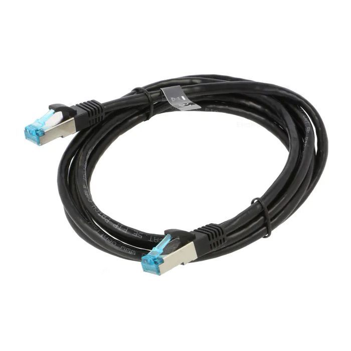 Патч-корд 2м, FTP cat 5e RJ-45 black Vention (VAP-B05-B200)