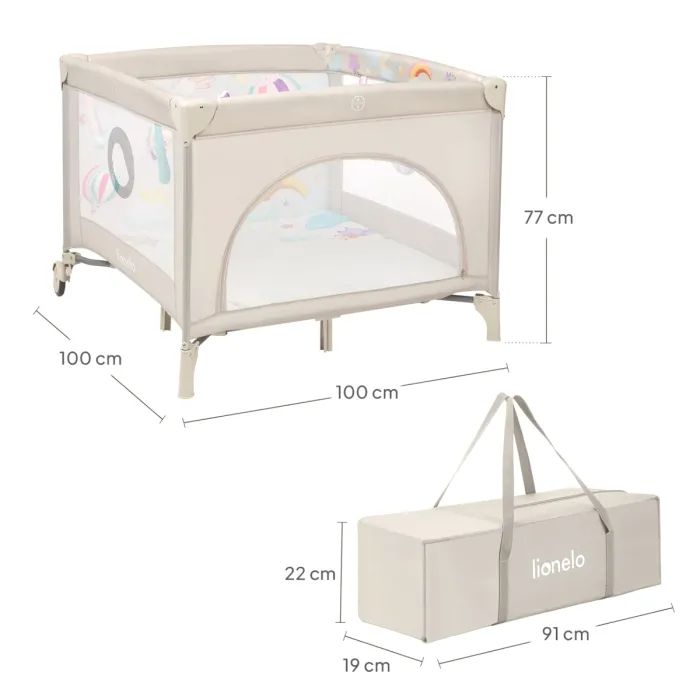Дитячий манеж Lionelo MILLE PLUS PINK (LO-MILLE PLUS PINK) зображення 9