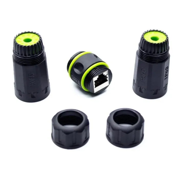 Зрощувач STP, cat.6A, RJ45 to RJ45, IP68 Kingda (KD-CP3010SHC6A) зображення 2