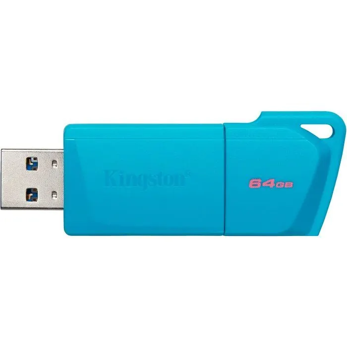 USB флеш накопитель Kingston 64GB DataTraveler Exodia M USB 3.2 Gen1 Aqua Blue (KC-U2L64-7LB) изображение 2