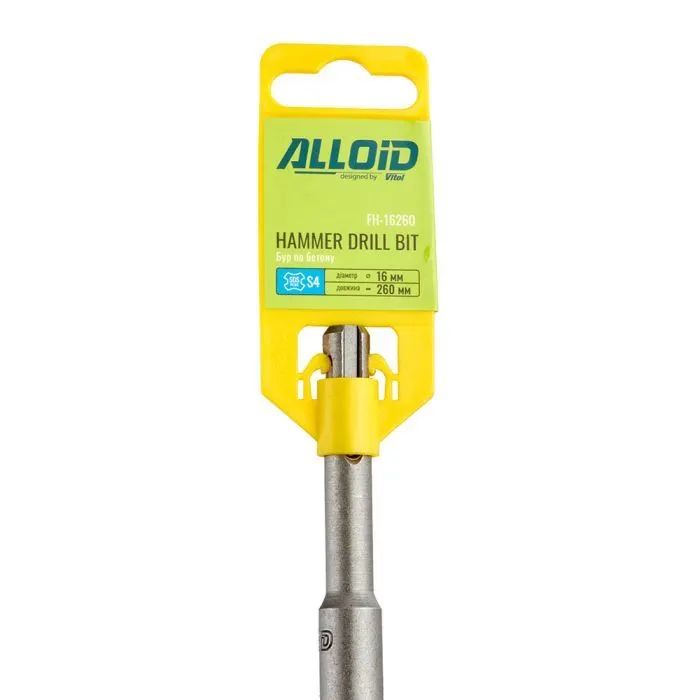 Бур Alloid по бетону, SDS-plus, S4, 16260мм (FH-16260) изображение 3