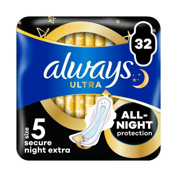 Гігієнічні прокладки Always Ultra Secure Night Extra Розмір 5 10 шт. (8006540093849)