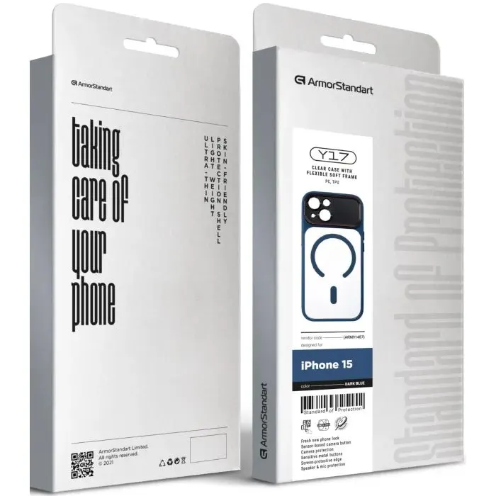 Чехол для мобильного телефона Armorstandart Y17 MagCase Apple iPhone 15 Dark Blue (ARM91487) изображение 3