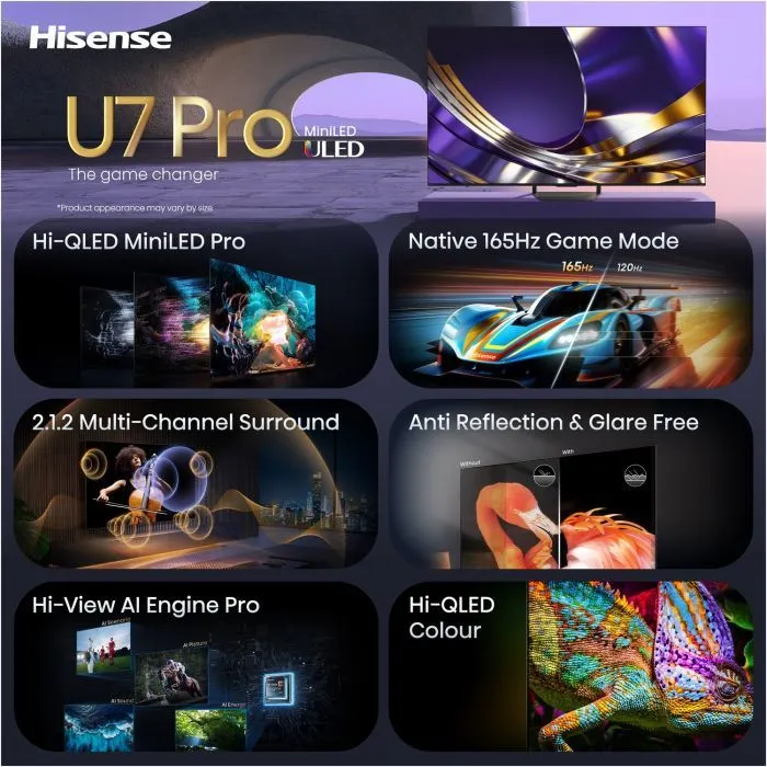 Телевізор Hisense 55U7S PRO зображення 9