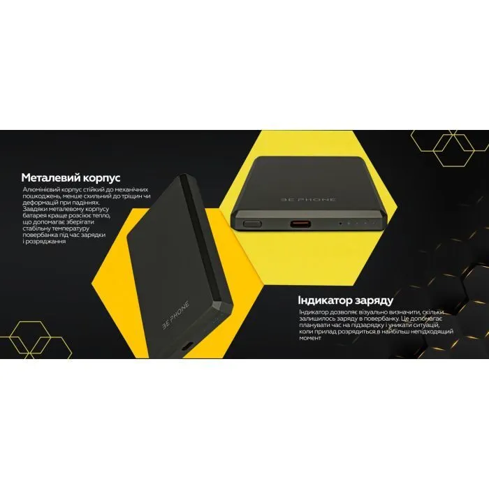 Батарея универсальная BePhone 5000mAh, 15W, MagSafe, grey (BP-K5-GR) изображение 2