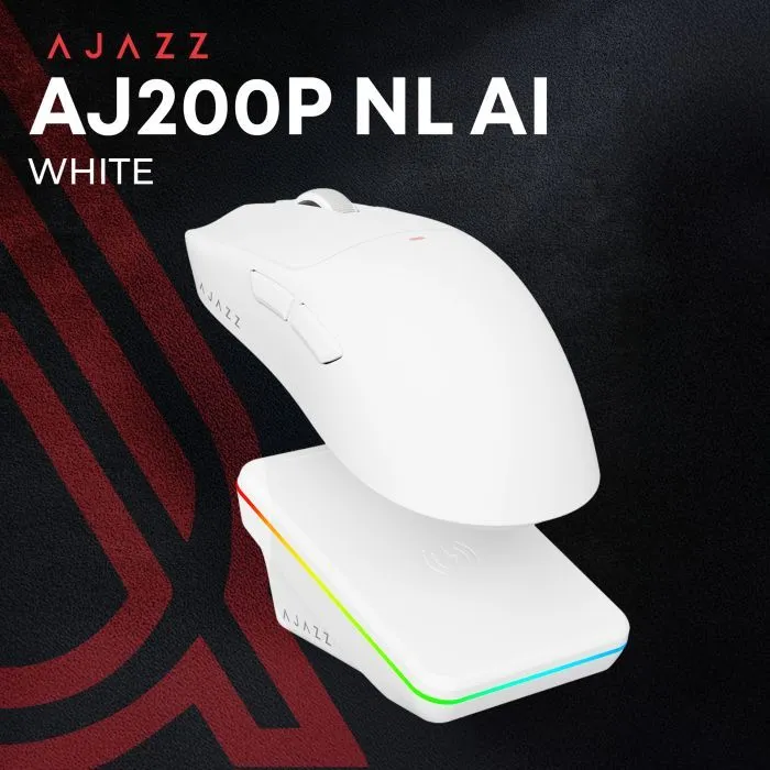 Мишка Ajazz AJ200P Wireless/Bluetooth/USB White (AJ200P-NL-AI-MC-W) зображення 6