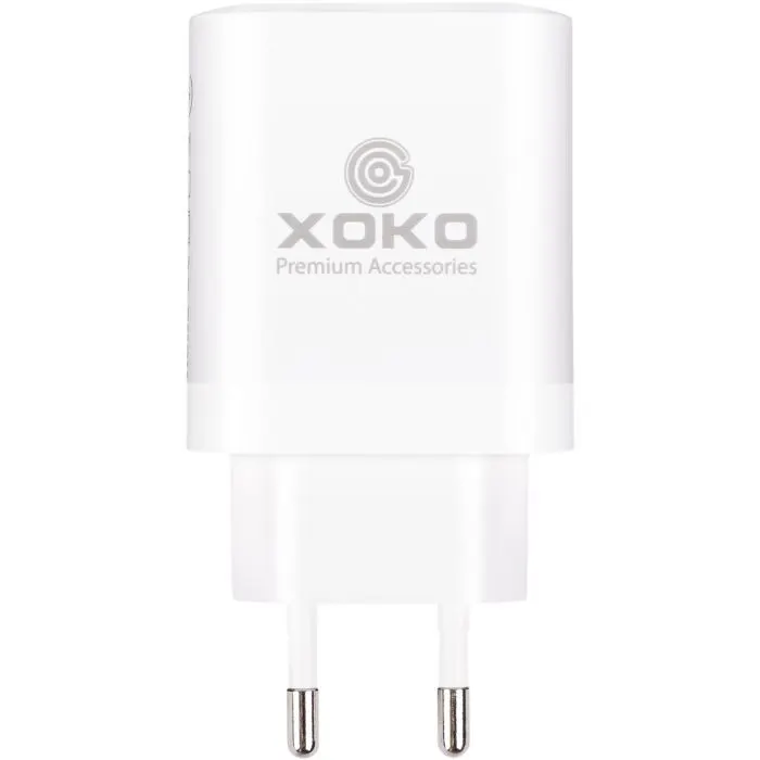 Зарядное устройство XoKo 1xUSB-C PD45W + 1xUSB QC3.0 GaN white (XK-QC-450) изображение 2