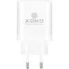 Зарядное устройство XoKo 1xUSB-C PD45W + 1xUSB QC3.0 GaN white (XK-QC-450) изображение 2