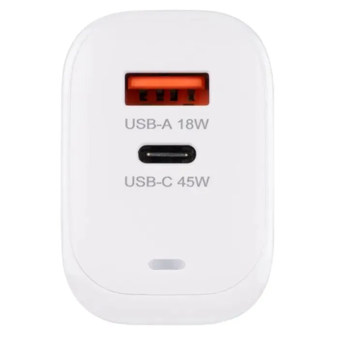 Зарядний пристрій XoKo 1xUSB-C PD45W + 1xUSB QC3.0 GaN white (XK-QC-450) зображення 8