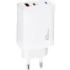 Зарядное устройство XoKo 1xUSB-C PD45W + 1xUSB QC3.0 GaN white (XK-QC-450)