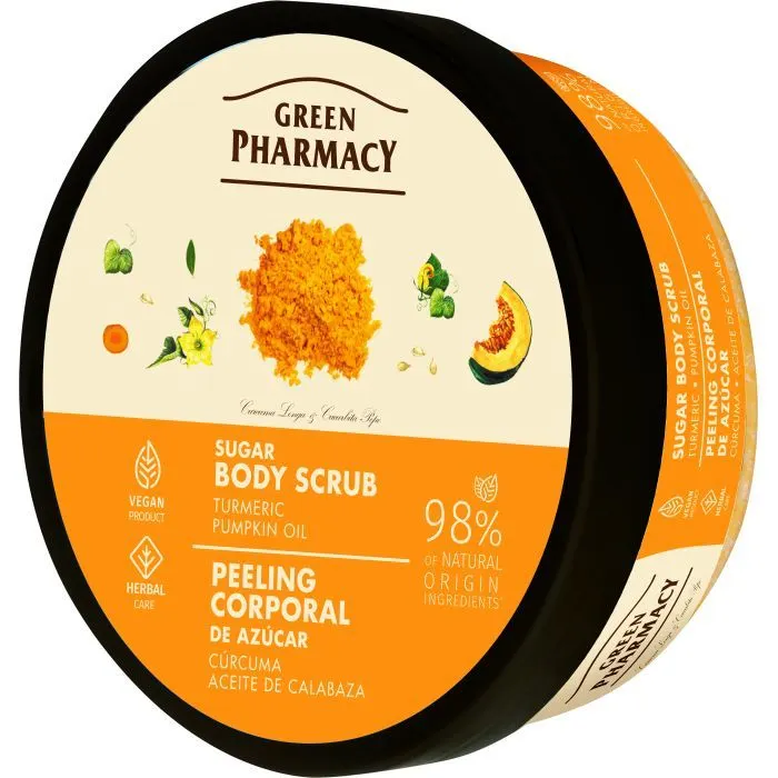 Скраб для тіла Green Pharmacy Куркума та гарбузова олія 200 мл (4823015945427) зображення 2