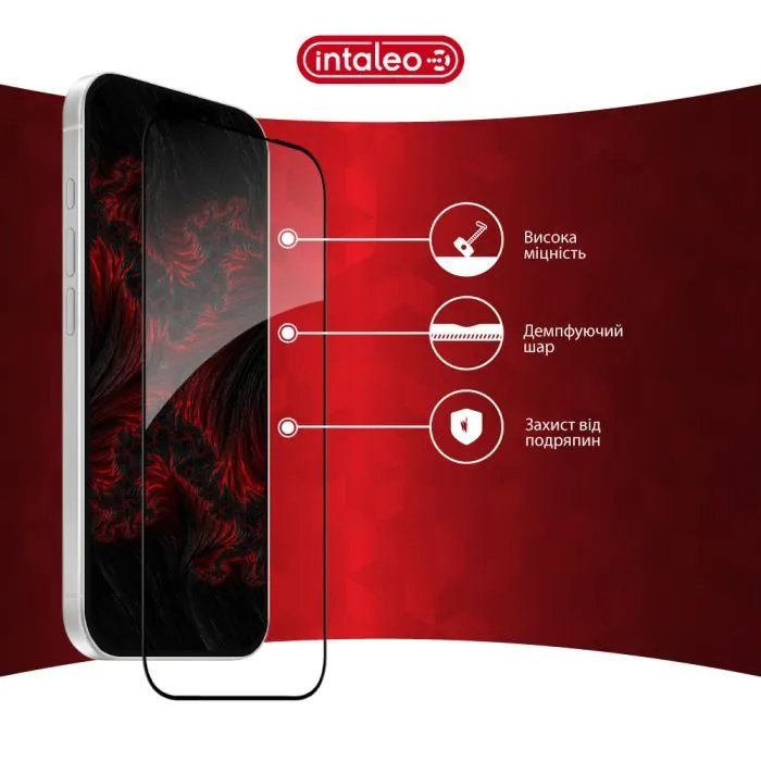 Скло захисне Intaleo Full Glue ESD Apple iPhone 17 Pro Black (1283126626005) зображення 5