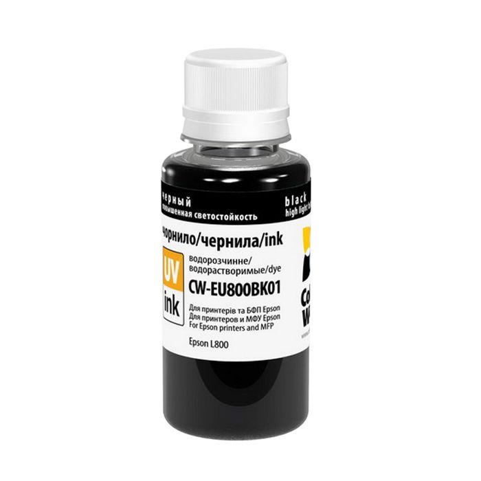 Чернила ColorWay Epson L800 Black EU800BK (CW-EU800BK01)