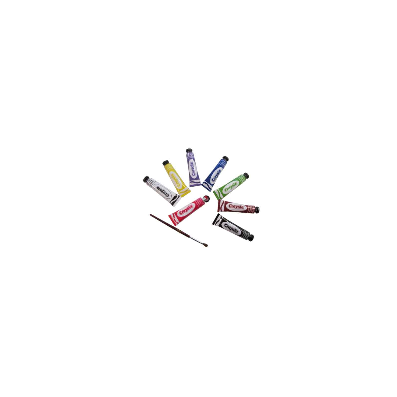 Темперные краски Crayola 8 красок в тюбике с кисточкой для рисования (7407) изображение 2