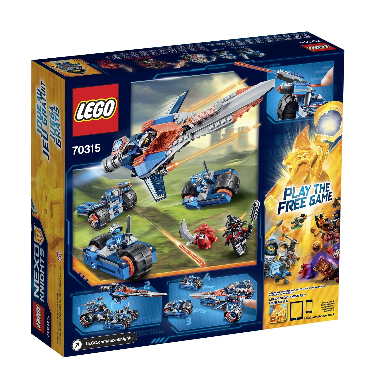 Конструктор LEGO Nexo Knights Устрашающий разрушитель Клэя (70315) изображение 12