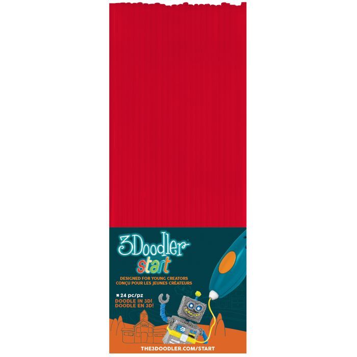 Стержень для 3D-ручки 3Doodler Start красные 24 шт (3DS-ECO03-RED-24) изображение 2