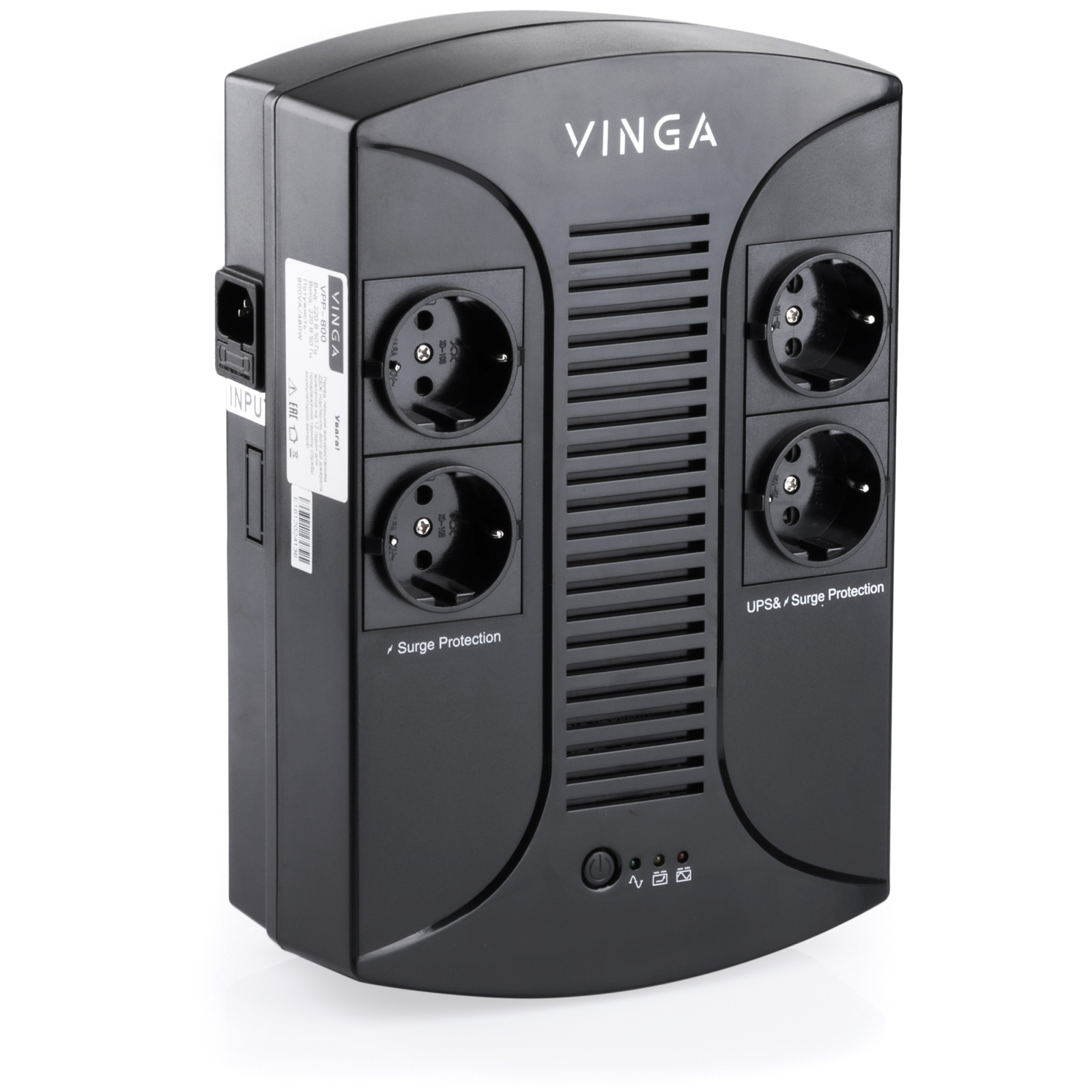 Пристрій безперебійного живлення Vinga 800VA-P (VPP-800) зображення 4