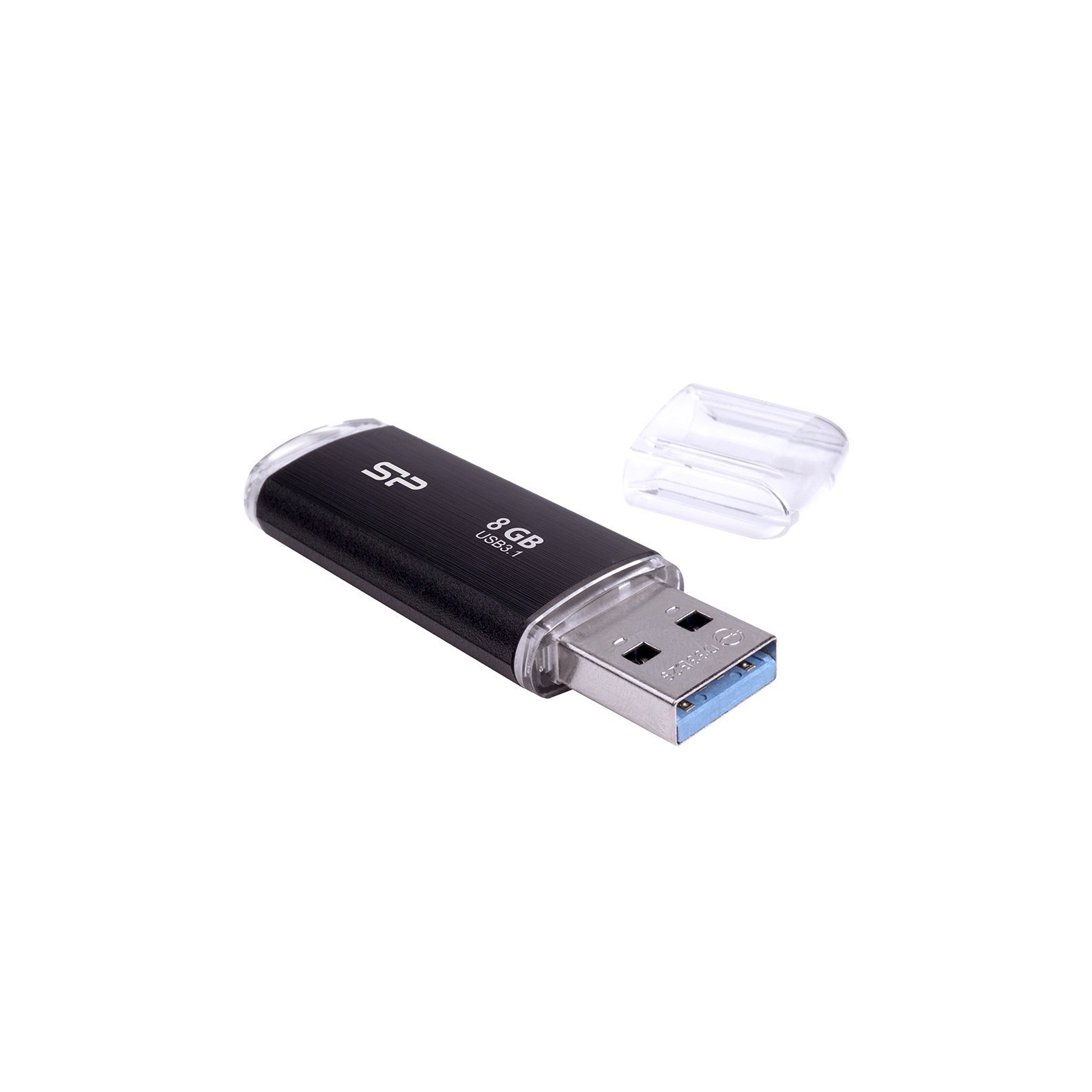 USB флеш накопитель Silicon Power 8GB Blaze B02 Black USB 3.0 (SP008GBUF3B02V1K) изображение 2