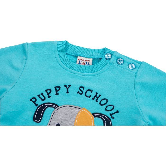 Набор детской одежды E&H с собачкой "PUPPY SCHOOL" (8653-74B-blue) изображение 5