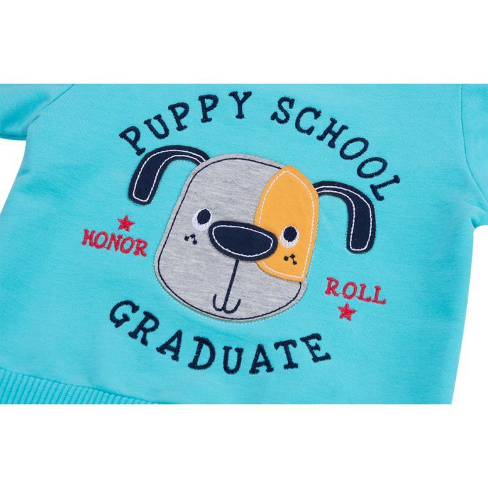 Набор детской одежды E&H с собачкой "PUPPY SCHOOL" (8653-74B-blue) изображение 6