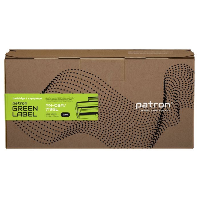 Картридж Patron HP LJP2055 (CE505A) CANON719 GREEN Label (PN-05A/719GL) изображение 2