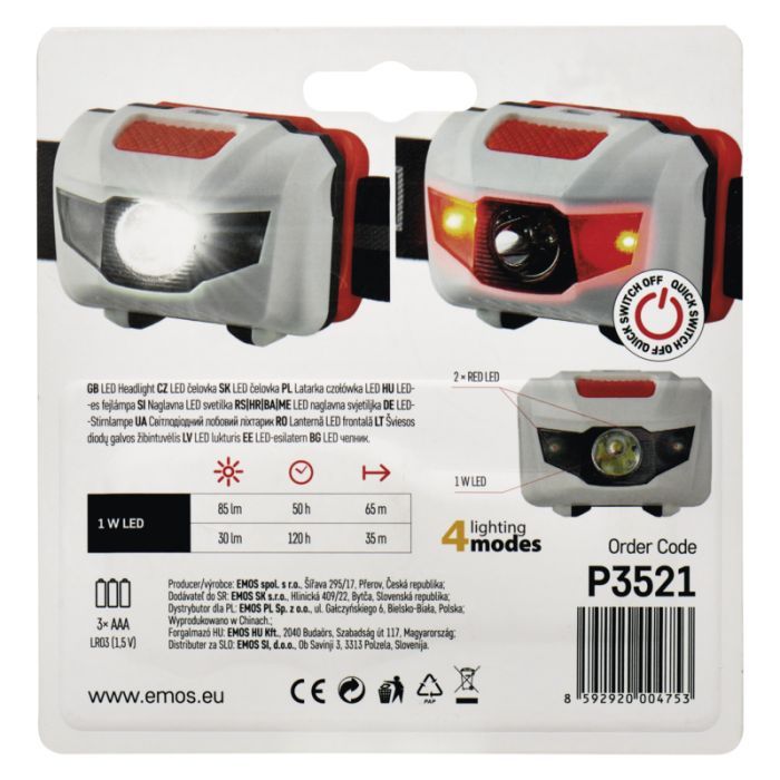 Фонарь EMOS HL-H0520 (*P3521) изображение 7