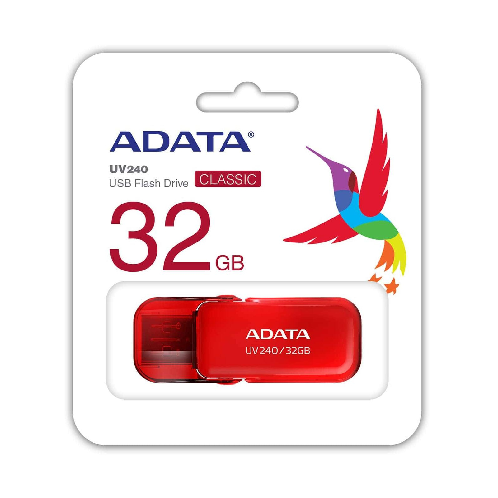 USB флеш накопичувач ADATA 32GB UV240 Black USB 2.0 (AUV240-32G-RBK) зображення 3
