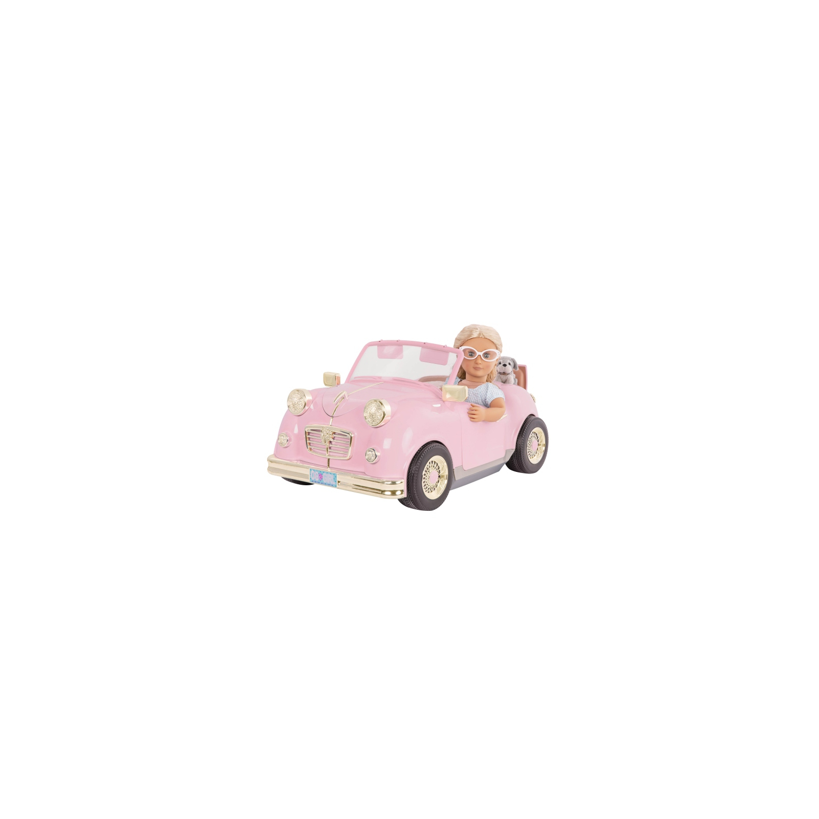 Аксесуар до ляльки Our Generation Ретро автомобиль с открытым вверхом (BD67051Z) зображення 6