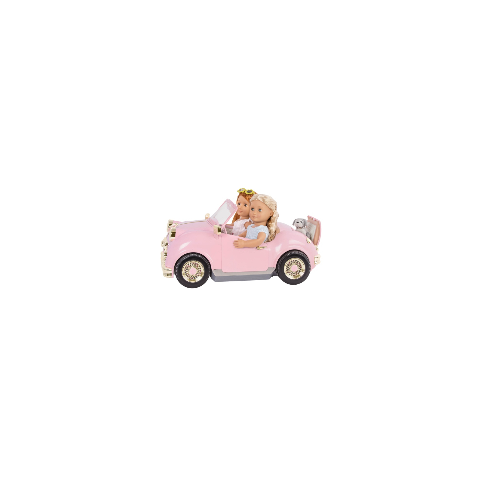Аксесуар до ляльки Our Generation Ретро автомобиль с открытым вверхом (BD67051Z) зображення 7