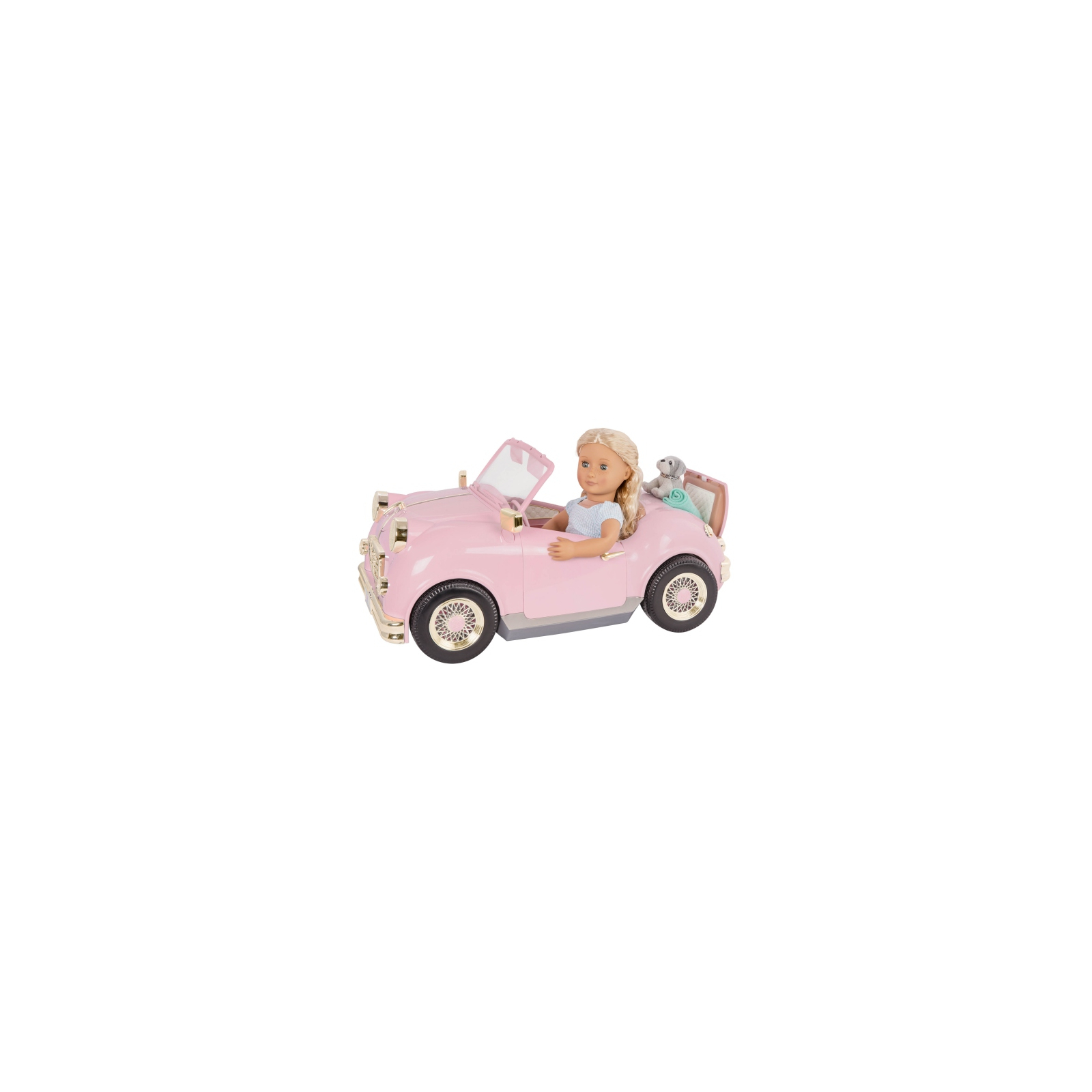 Аксесуар до ляльки Our Generation Ретро автомобиль с открытым вверхом (BD67051Z) зображення 8