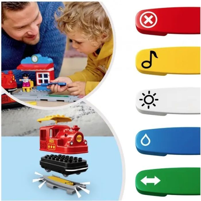 Конструктор LEGO DUPLO Поезд на паровой тяге 59 деталей (10874) изображение 10