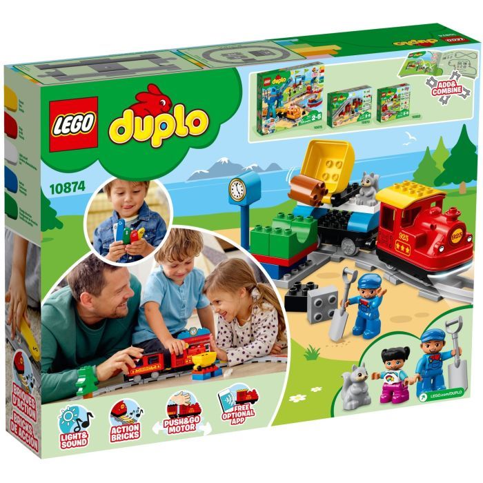 Конструктор LEGO DUPLO Поезд на паровой тяге 59 деталей (10874) изображение 8