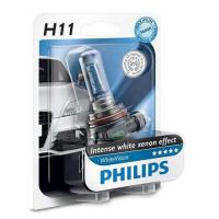 Автолампа Philips H11 WhiteVision +60%, 3700K, 1шт (12362WHVB1)