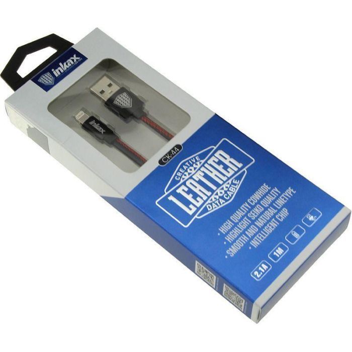 Дата кабель USB 2.0 AM to Lightning 1.0m CK-44 Black Inkax (F_62248) зображення 2