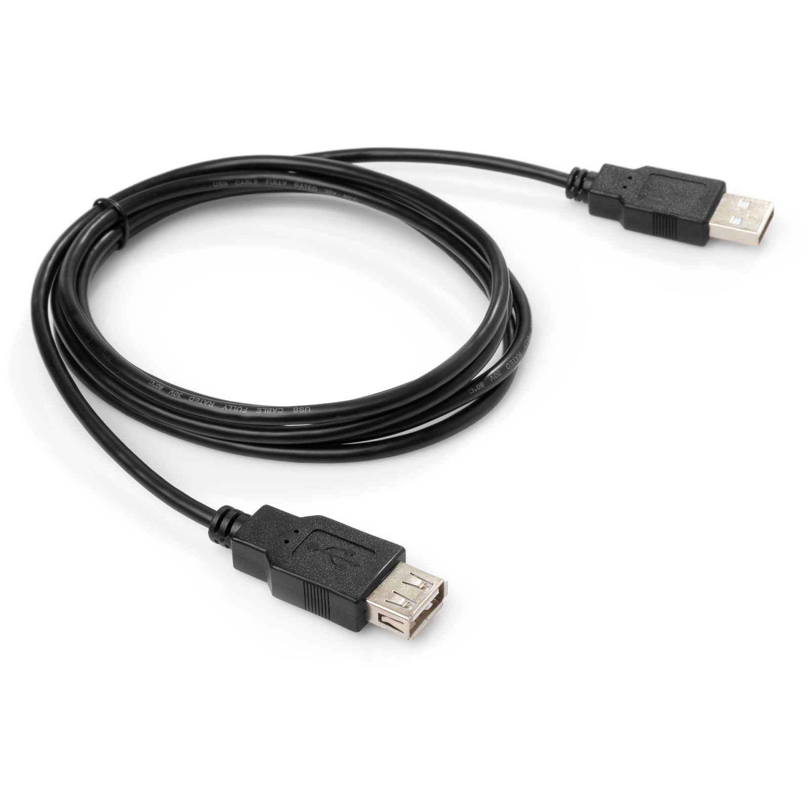 Дата кабель USB 2.0 AM/AF 1.8m Vinga (VCPUSBAMAF1.8BK) изображение 3