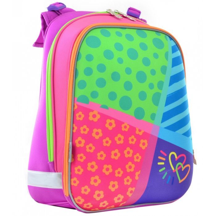 Рюкзак школьный 1 вересня каркасный H-12 Bright colors (554581) изображение 3