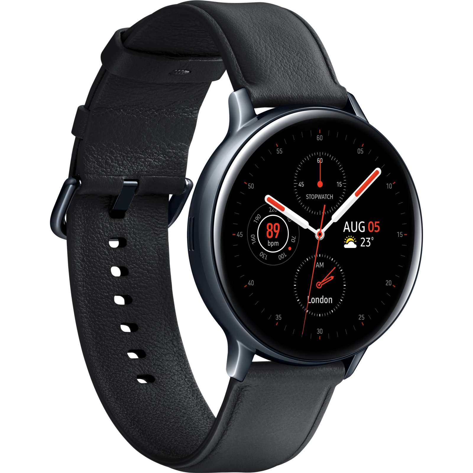 Смарт-годинник Samsung SM-R820S/4 (Galaxy Watch Active2 44mm SS) Black (SM-R820NSKASEK) зображення 2