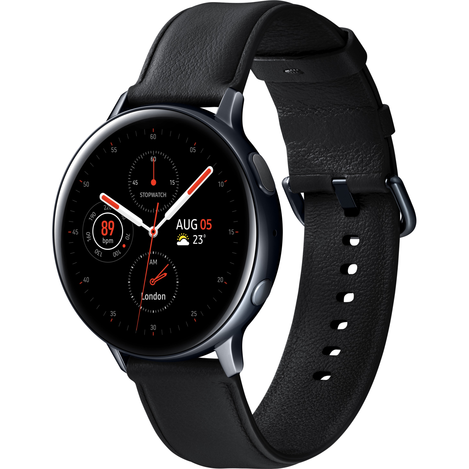 Смарт-годинник Samsung SM-R820S/4 (Galaxy Watch Active2 44mm SS) Black (SM-R820NSKASEK) зображення 3