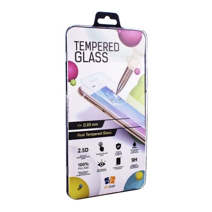 Скло захисне Drobak Full Glue для Samsung Galaxy A70 (Black) (441608)