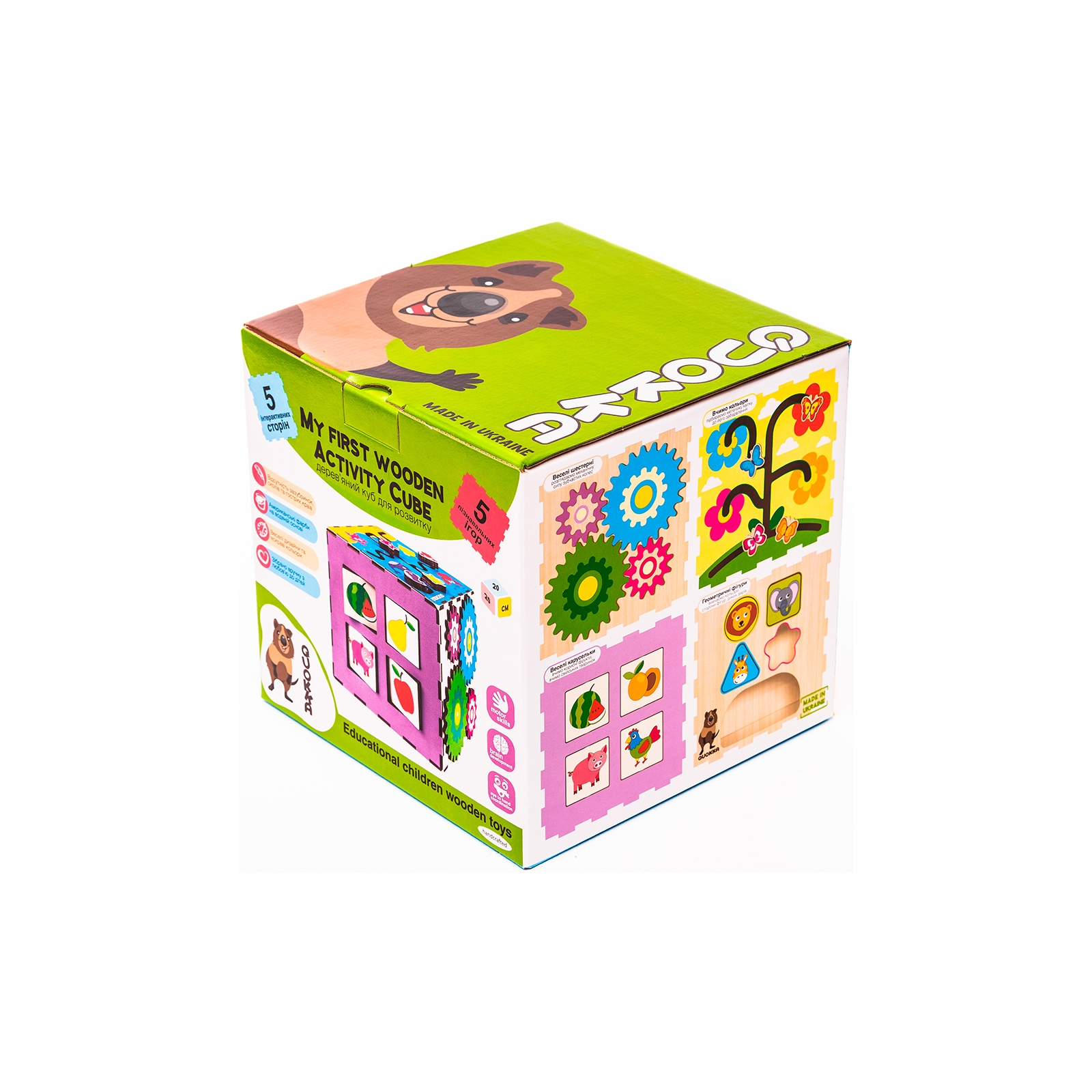 Развивающая игрушка Quokka Интерактивный куб 20х20 см (QUOKA002A) изображение 5