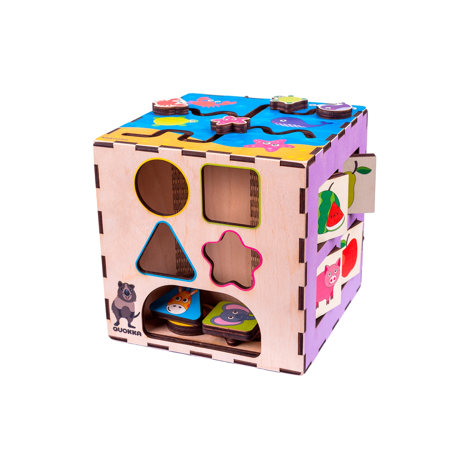 Розвиваюча іграшка Quokka Інтерактивний куб 20х20 см (QUOKA002A)