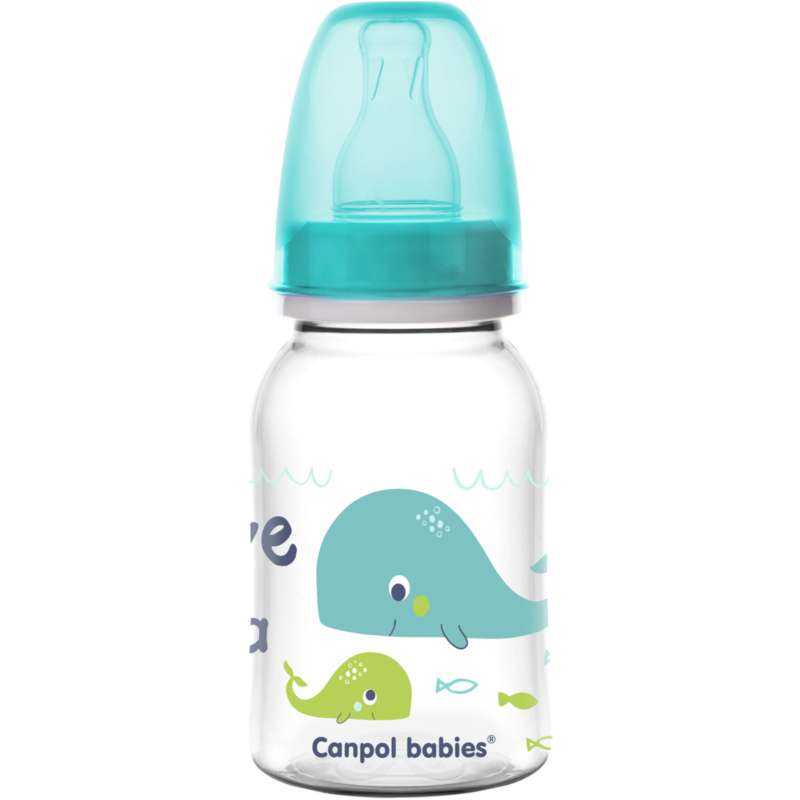 Бутылочка для кормления Canpol babies Love & Sea 120 мл Бирюзовый (59/300-2)