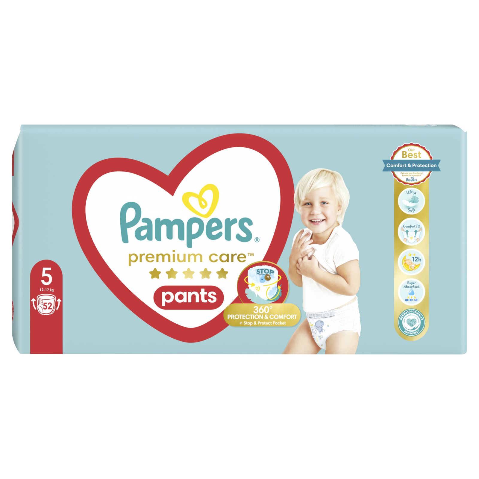 Подгузники Pampers Premium Care Pants Junior Размер 5 (12-17 кг), 52 шт (8001090760036) изображение 2