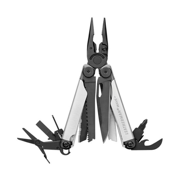 Мультитул Leatherman WAVE PLUS BLACK&SILVER, синтетичний чохол, карт. коробка (832622)