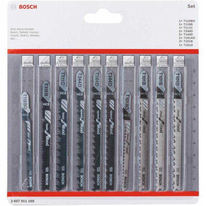 Полотно Bosch для електролобзика по дереву 10 шт (2.607.011.169)
