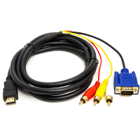 Фото - Кабель Power Plant  мультимедійний HDMI to VGA / 3*RCA 1.0m 1080p PowerPlant  (CA912018)