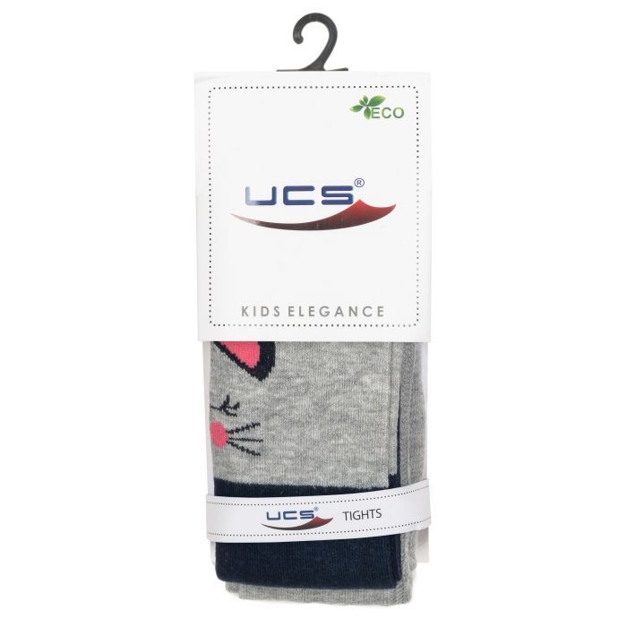 Колготки дитячі UCS Socks з котиком (M0C0301-2116-3G-grayblue) зображення 2