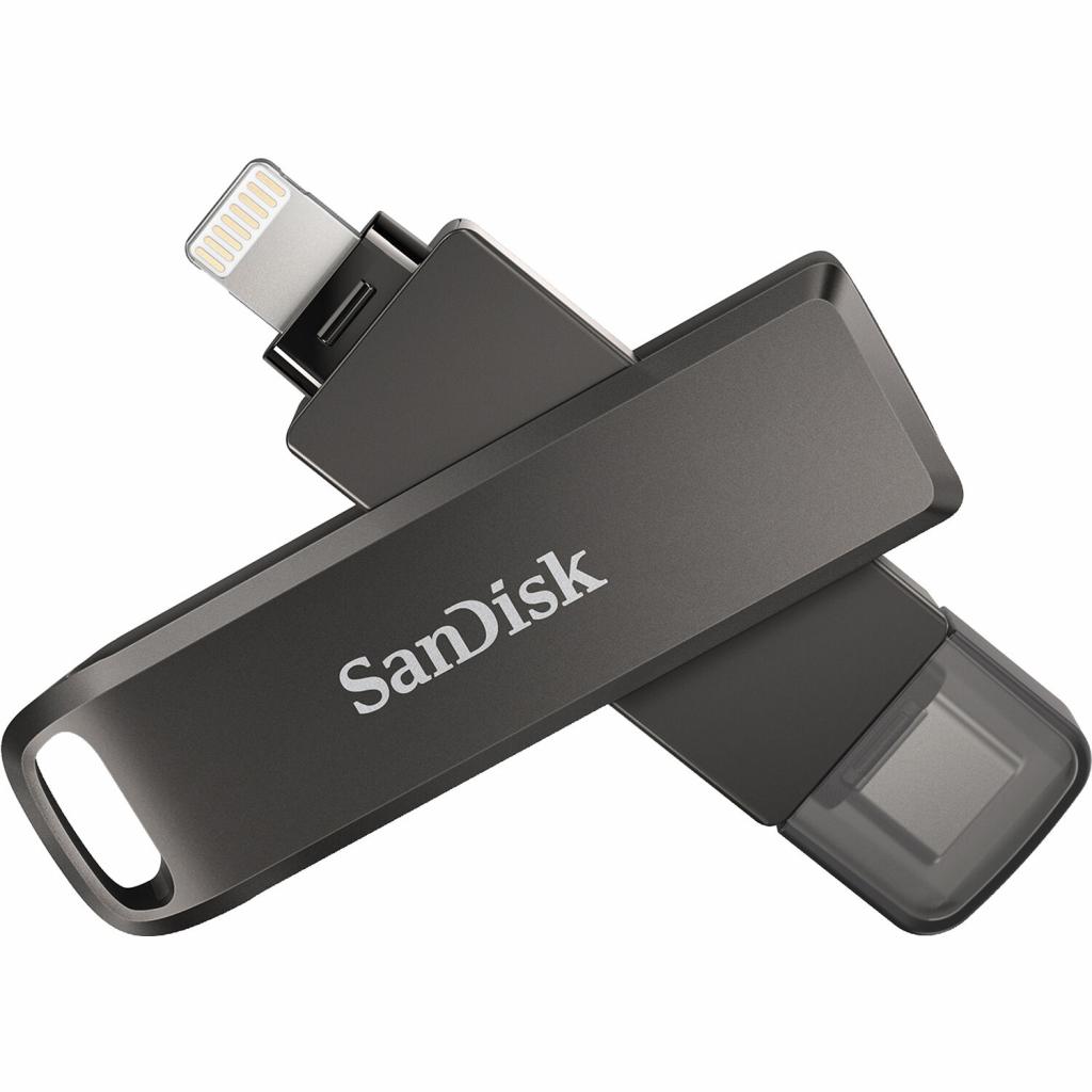 USB флеш накопитель SanDisk 128GB iXpand Drive Luxe Type-C /Lightning (SDIX70N-128G-GN6NE) изображение 3