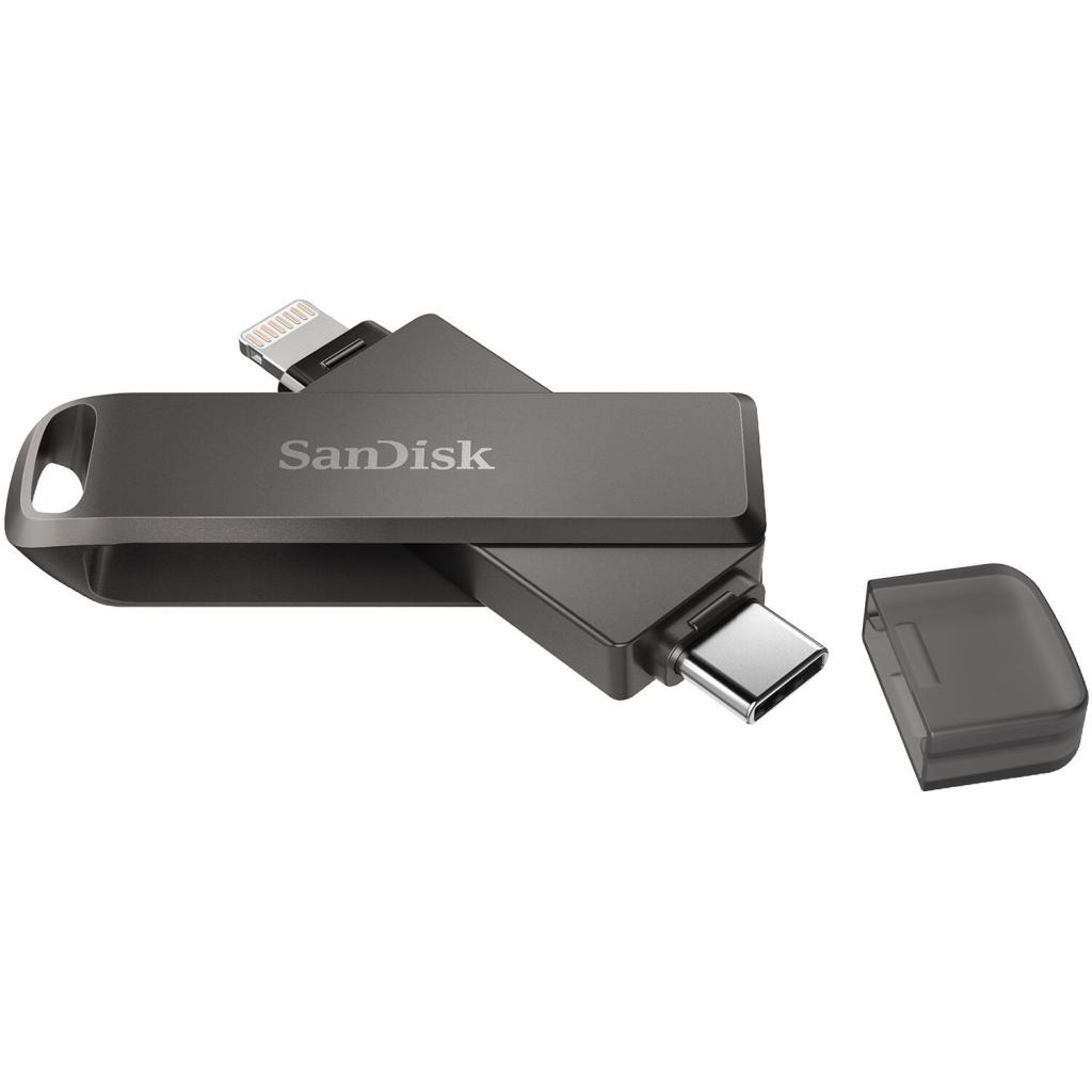 USB флеш накопитель SanDisk 128GB iXpand Drive Luxe Type-C /Lightning (SDIX70N-128G-GN6NE) изображение 6
